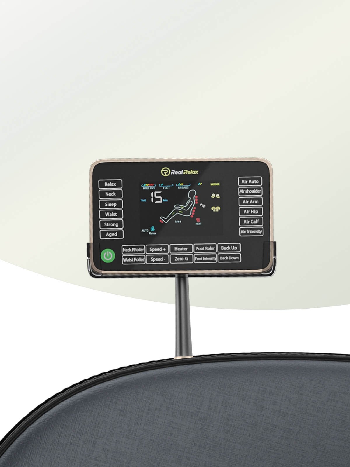 RealRelax BS-07 waist and calf heat therapy feature