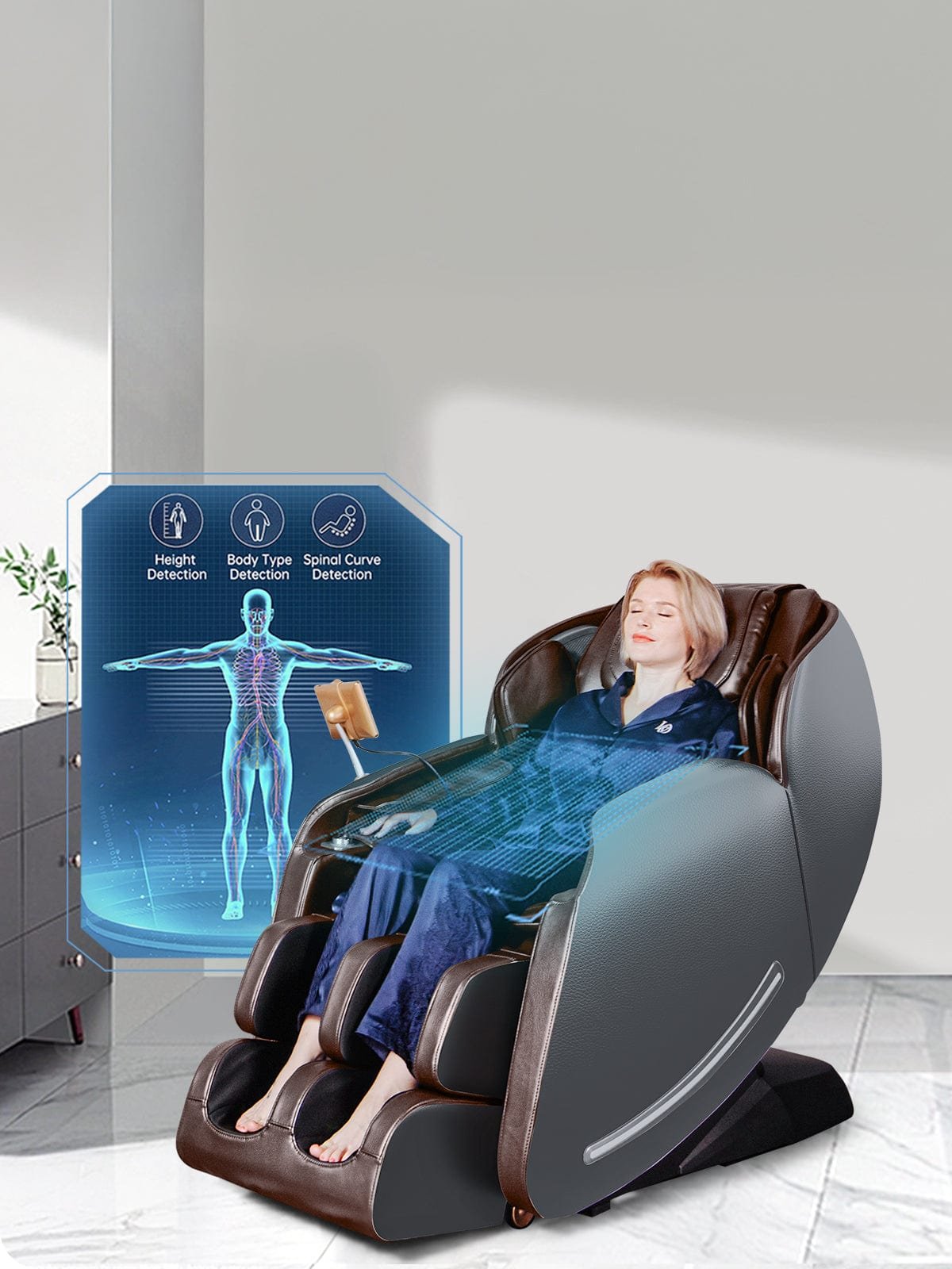 RealRelax Favor-06 body scanning feature shown in use